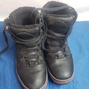 Pajar Canada Women's Black Leather Lined Snow Boots Sz 7.5-8 Waterproof